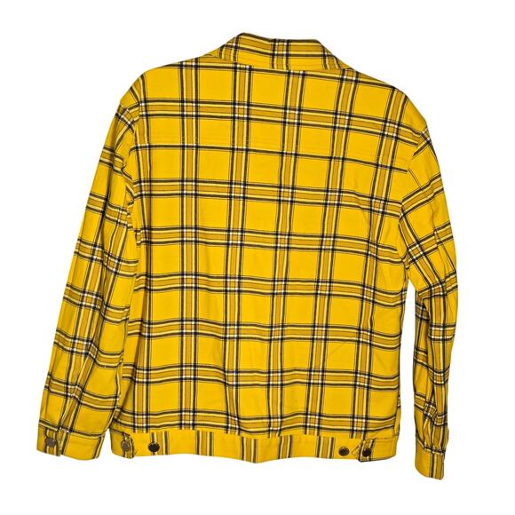 Guess Originals Yellow Plain Flannel Button Up Jacket Clueless Y2K 90s Small LN - Picture 6 of 12
